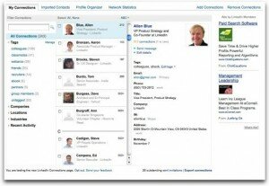 LinkedIn redesigned address book 