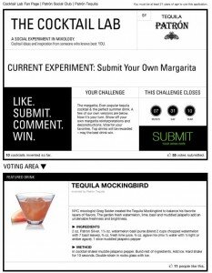 Patrón Cocktail Lab, Virtual Facebook App