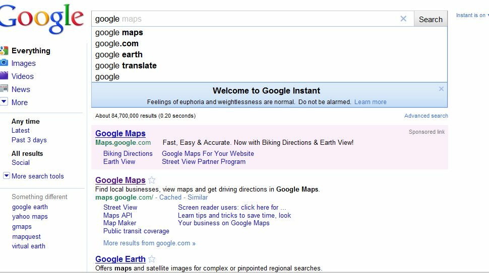 Google launches Google Instant