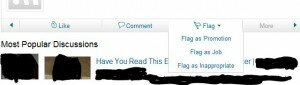 linkedin promotions tab dropdown
