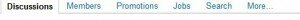 Linkedin Groups Promotions tab
