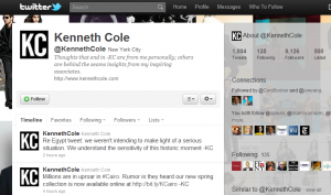 kenneth cole rocks twitterverse