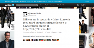 kenneth cole twitter