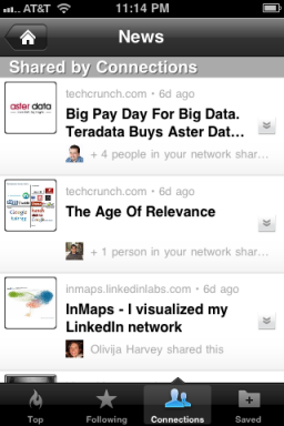 LinkedIn Today iphone app 