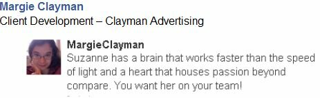 margie clayman endorsement